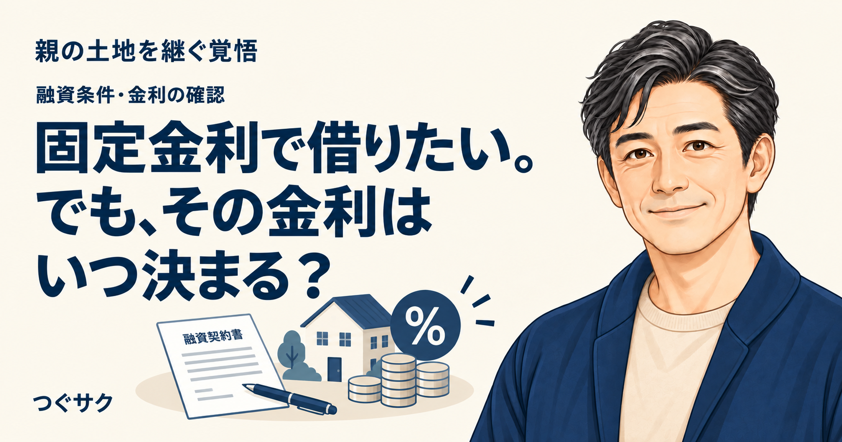 固定金利で借りたい。でも、その金利はいつ決まる？ 融資条件・金利の確認。