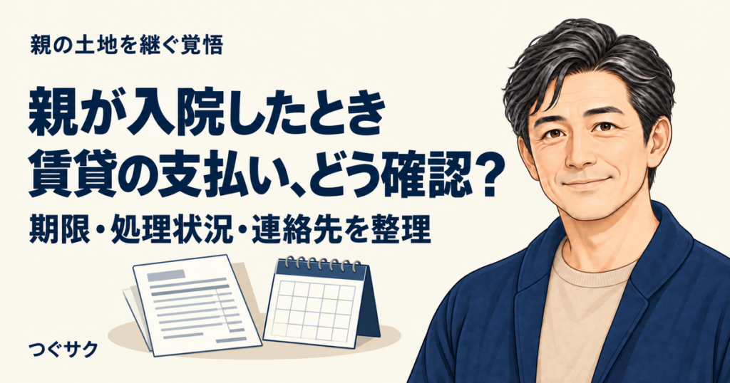 賃貸物件の支払期限・処理状況・連絡先を確認するための、請求書とカレンダーのイラスト